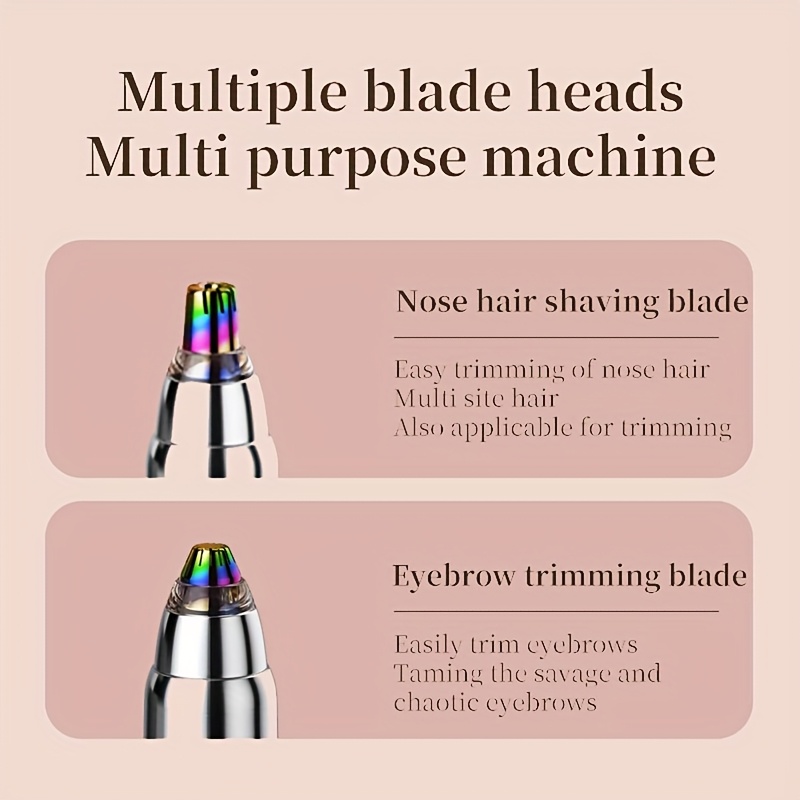 a 2 in 1 electric eyebrow and nose hair trimmer rechargeable via usb multifunctional hair removal tool professional automatic eyebrow pencil lipstick   holiday gift for women back to school present Product details 6