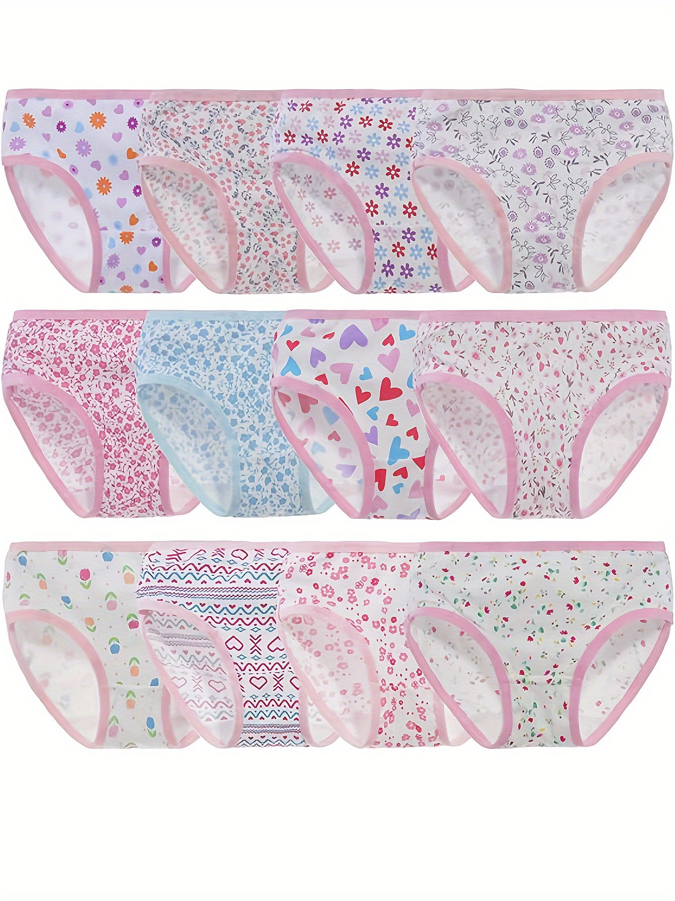 6/12pcs Baby Cotton Panties Little Girls' Briefs Toddler kids Underwear  Short US