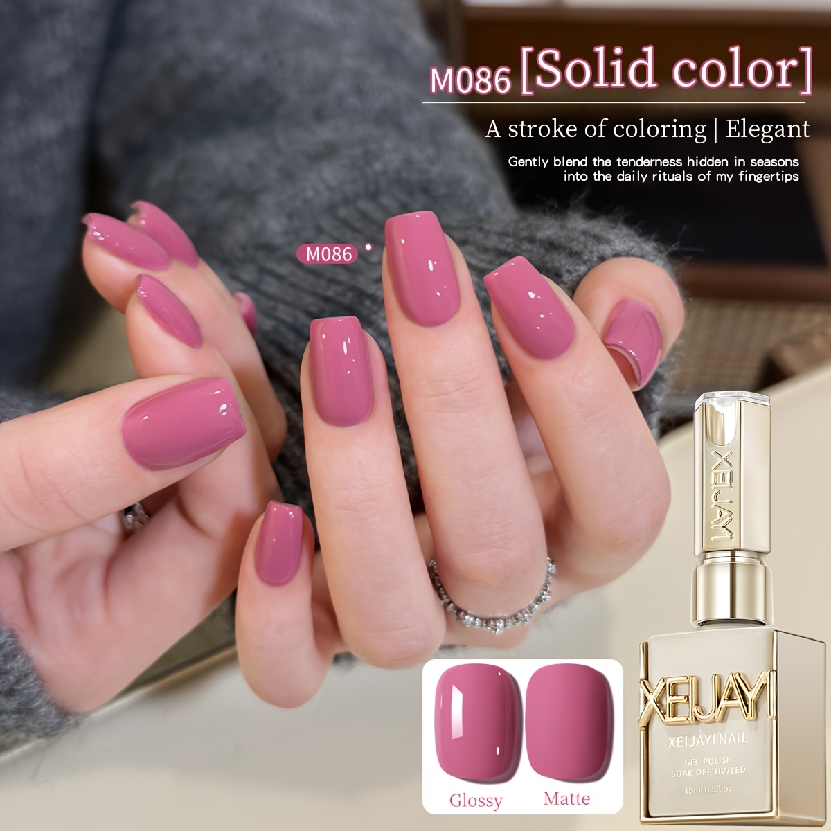Image of 1pc 15ml Gel Nail Polish Soaking Led Nail Gel Women's Nail Art Tools For Nail Art For Fashion