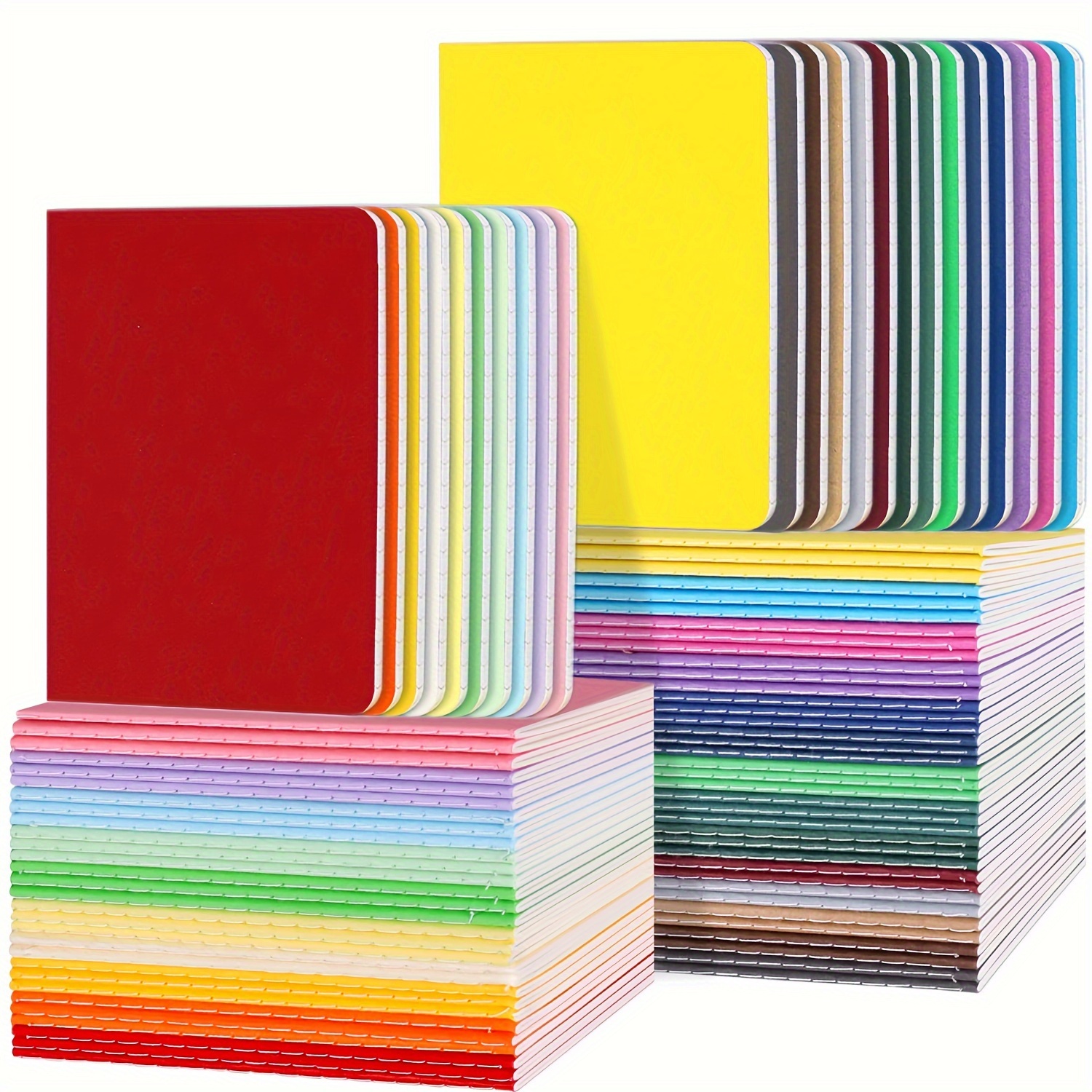 

90-piece Mini Pocket Notebooks - Colorful Lined Journal & Memo Pads, 3.5"x5.5", Assorted Colors For Travelers