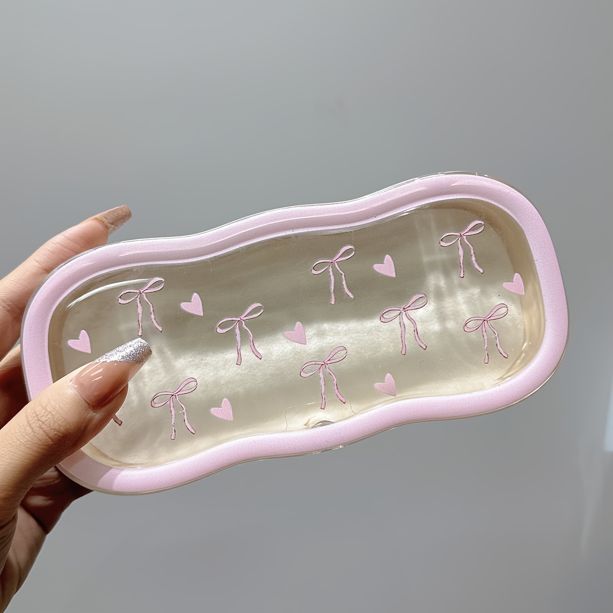 Image of Compact Magnetic Glasses Case - Transparent, Pressure-resistant, Portable Storage Box For Eyewear, Ideal For - Cute Holiday Gift, Cute Glasses Case