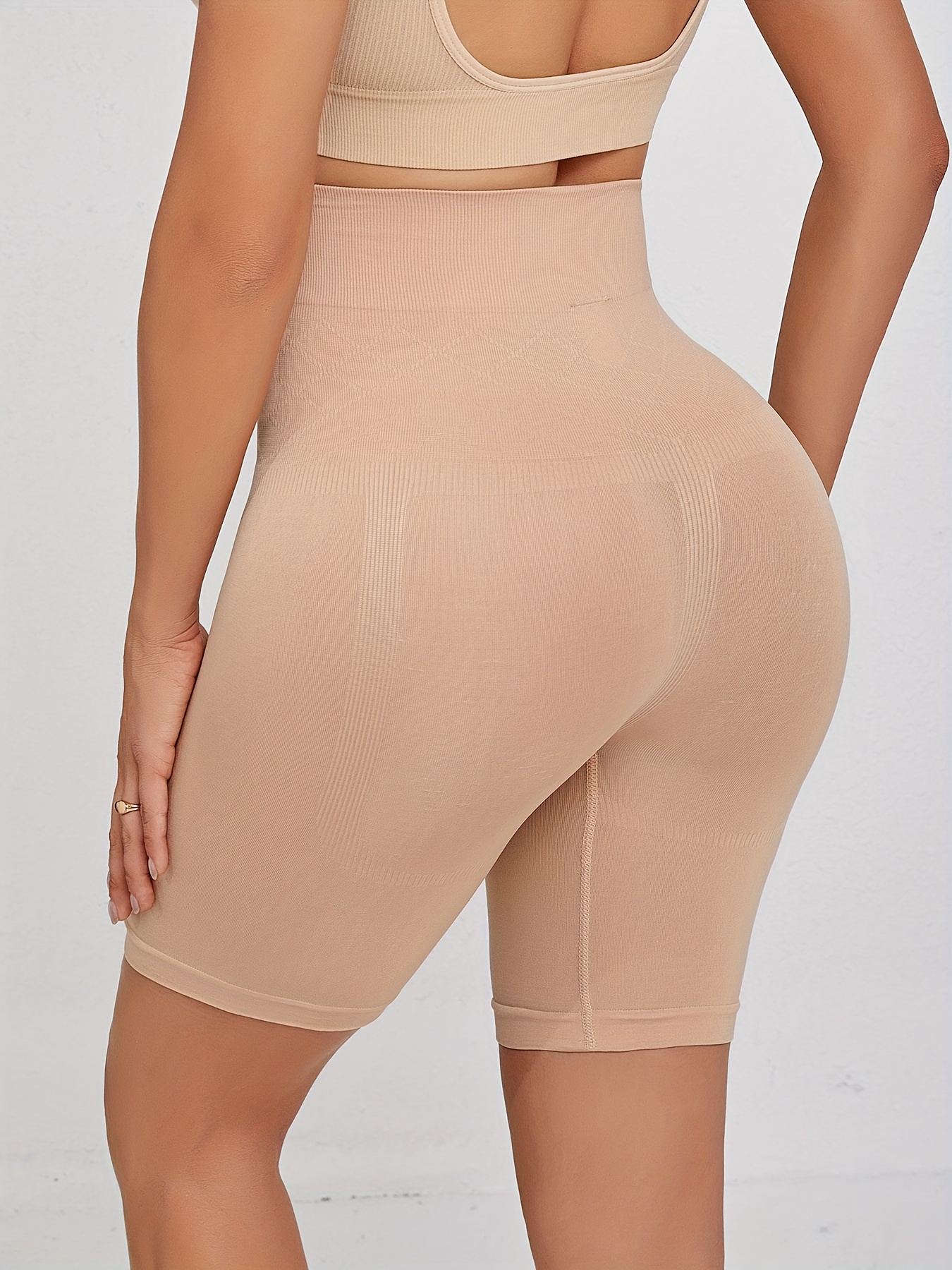 High-Waist Tummy Control Shapewear Shorts for Women - Seamless, Anti-Slip Safety Underwear with High Support, No-See-Through Design, and Smooth Texture for a Flattering Look, Everyday Underwear | Seamless Shapewear | Glossy Finish Shorts, High Waist Tummy Control Shapewear