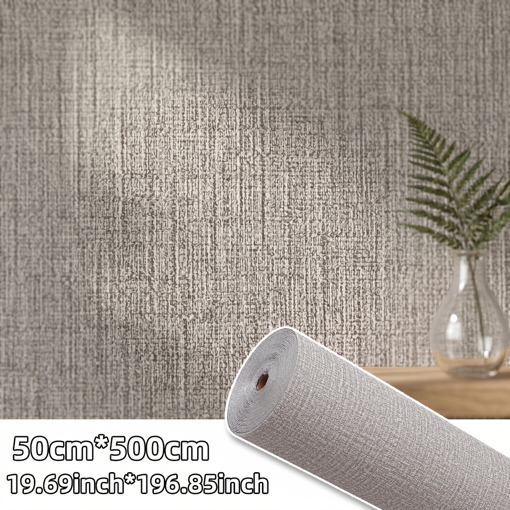 TEMU Panel de pared 3D, pegatina de pared con de tela tipo lino, tamaño grande, reverso de lámina de aluminio, autoadhesivo fuerte, y pegar, para