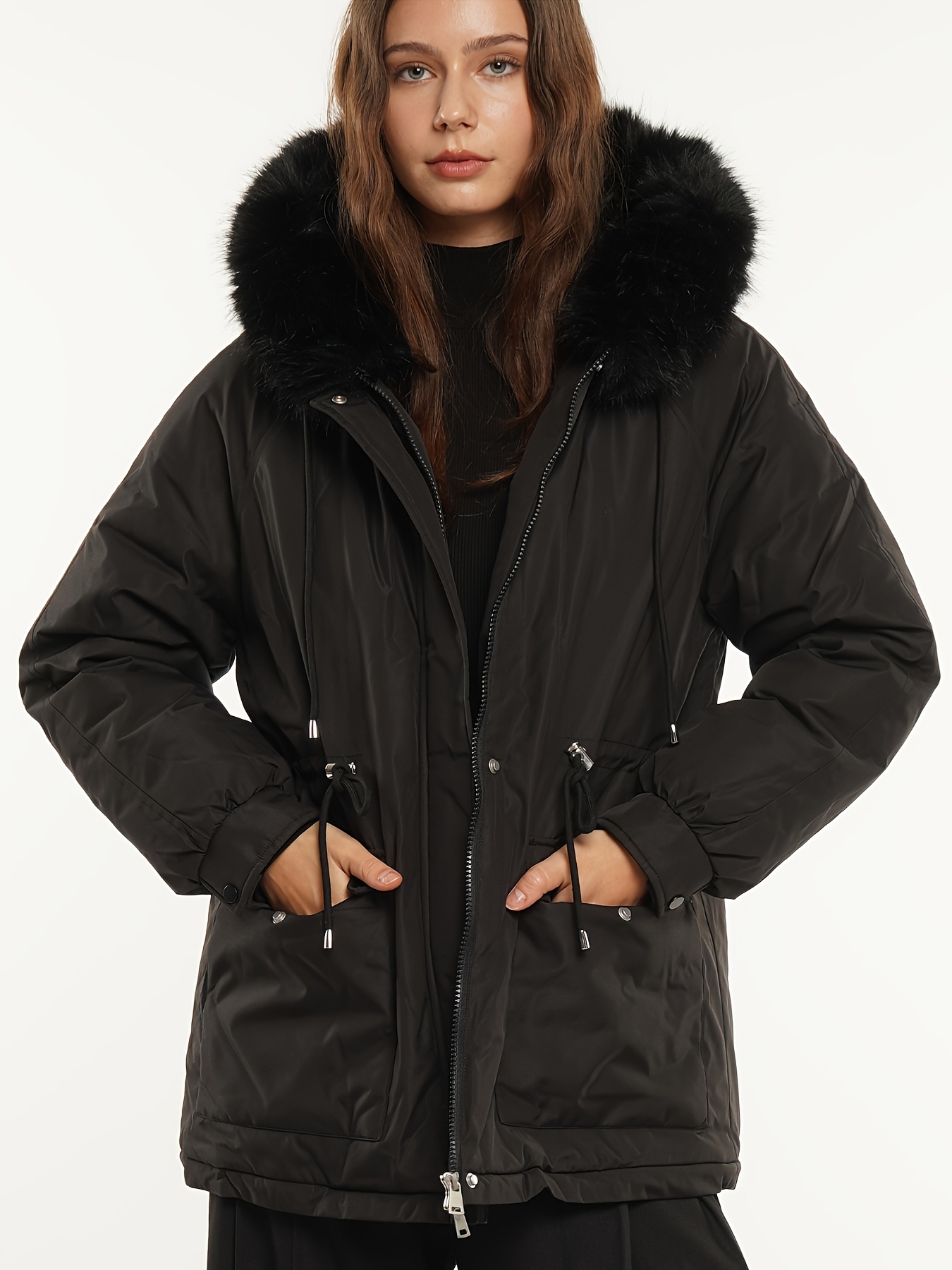 ladies winter jacket sold on Temu United States