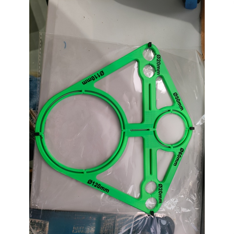 Image of Toilet Installation Positioning Template, Hole Cutting Positioning Ruler, Sanitary Flange Drilling Aid Tool, Toilet Installation Positioning Template Pipe Layout Locator Renovation Tool