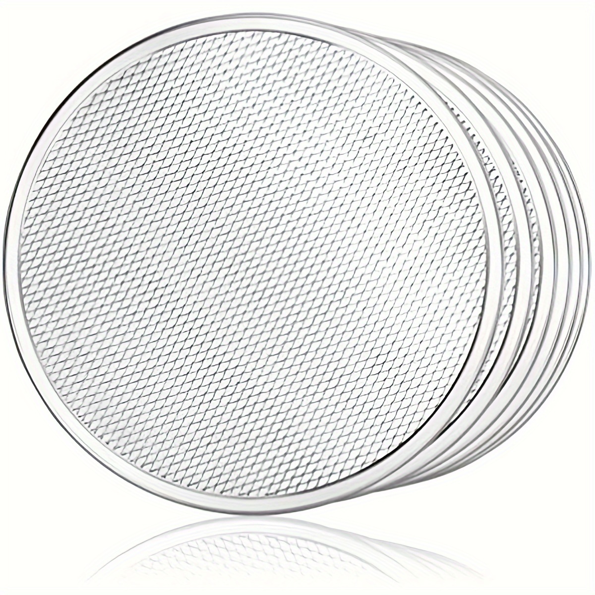 

1pc, 10/12/14 Inch Pizza Pan, Aluminum Pizza Pan, Seamless Aluminum Pizza Screen - Perfect Crust Every Time! - Kitchen Utensils, Kitchen Supplies, Kitchen Accessories, Kitchen Stuffs