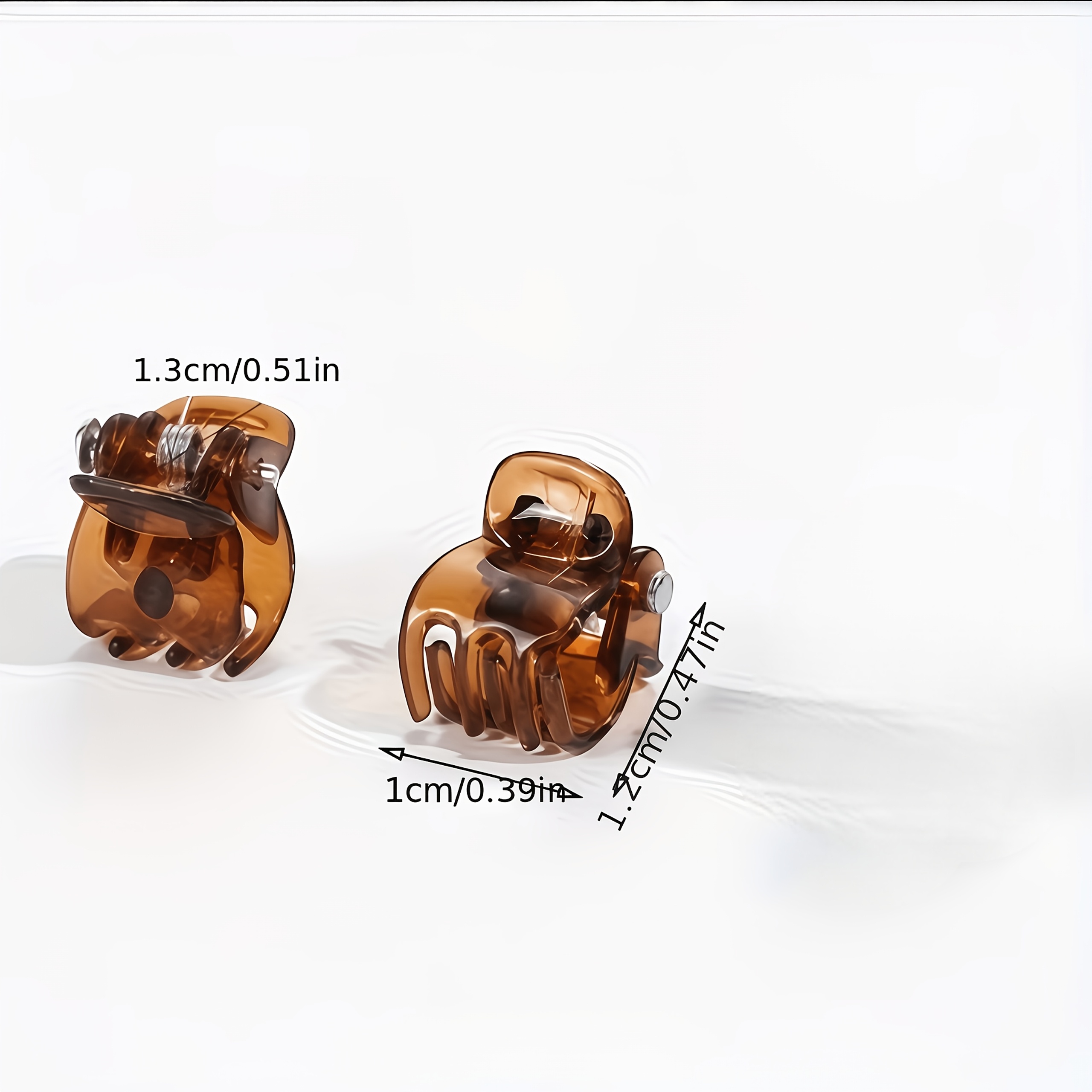 40pcs Amber Mini Hair Clips with Strong Grip