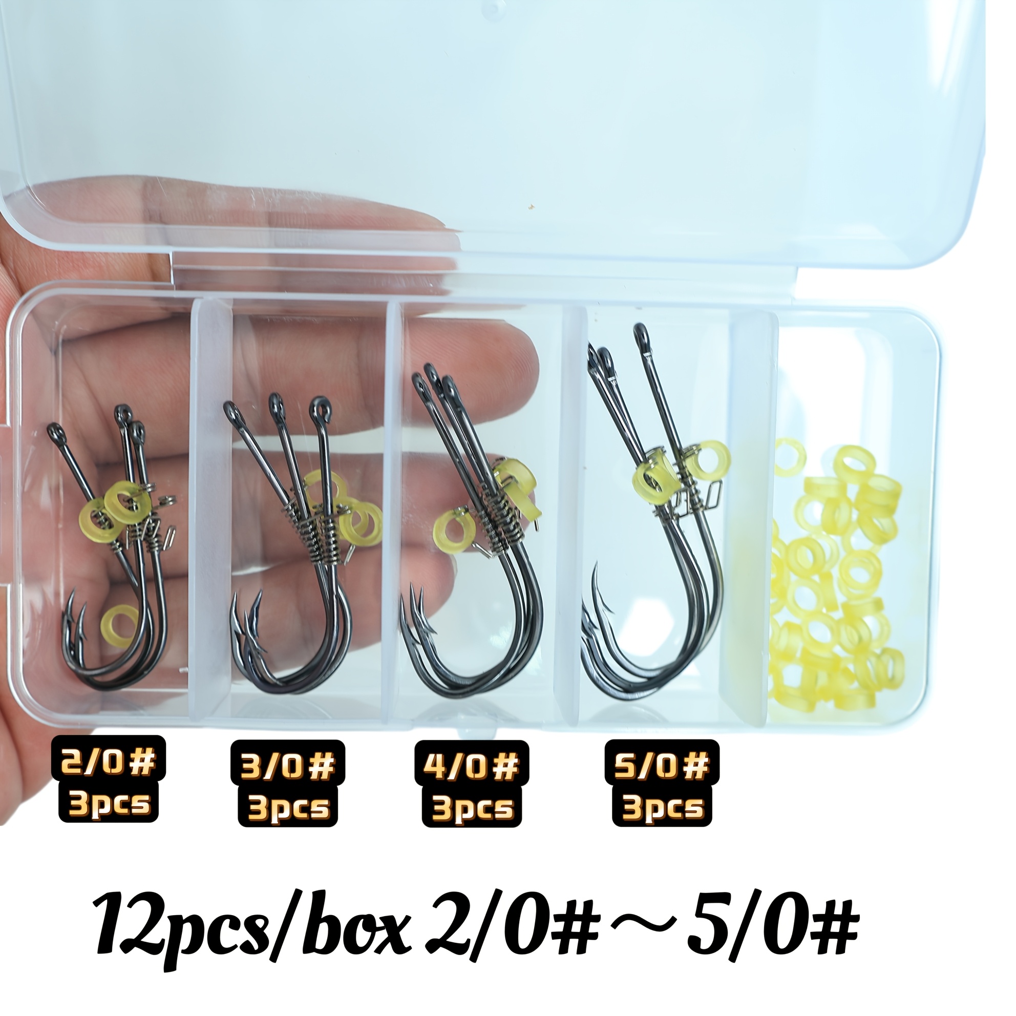 12pcs/box Shrimp Back Hook Spring Live Shrimp Rigged Lure For Sea And Rockfish Fishing