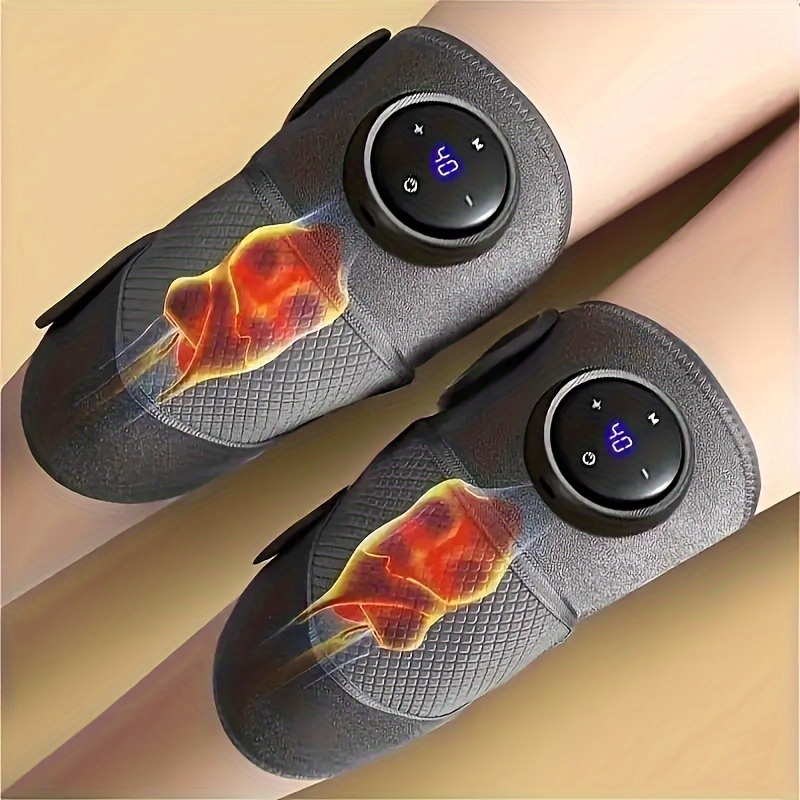 Heated Knee Massager Heated Knee Brace Wrap, Vibration Knee Heating Pads, 3  Adjustable Intensity and Temperature, Knee Brace Wrap for