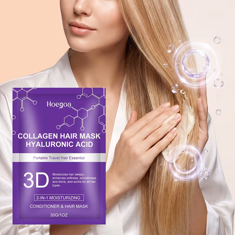 hoegoa collagen 2 in 1 moisturizing conditioner and hair mask portable travel hair essence nourishes hair enhances smoothness and suitable for all hair types gift idea 30g 1oz Product details 1
