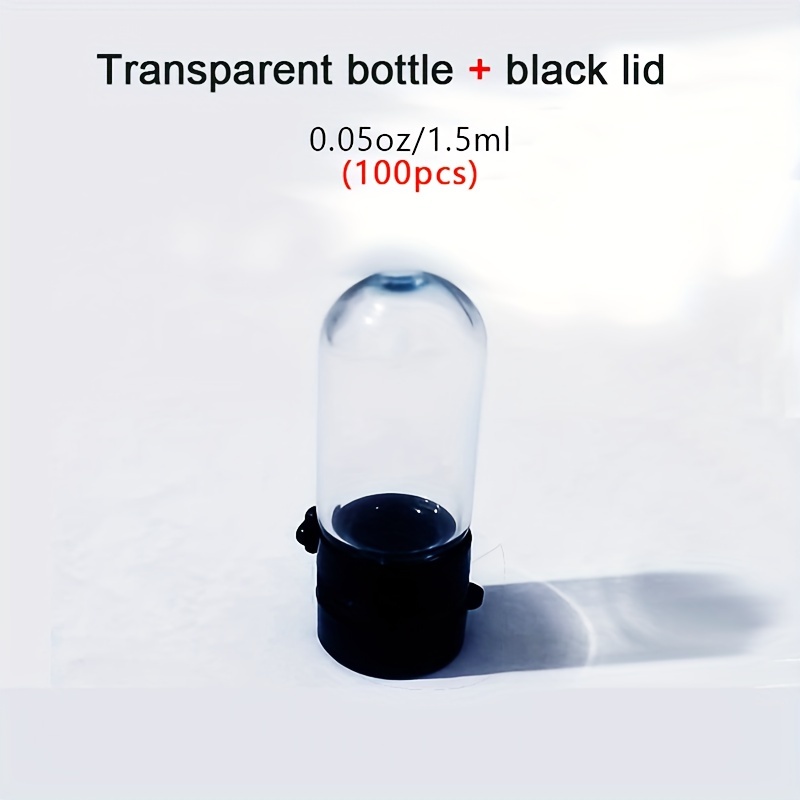 TEMU 100pcs Mini Glass Bottles With Seals, 0.05oz Leak-proof Vials, Unscented Clear & Amber, For Perfume Samples, Essential Oils, Skincare Serums,