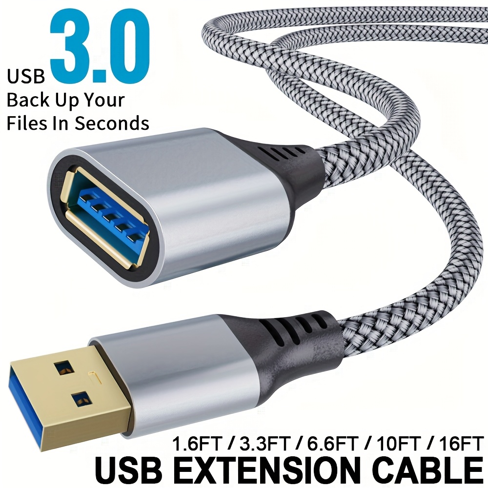 high   0 usb extension cable usb a male to female instantly back up your files made of durable nylon braided material supports fast data transfer suitable for desktops laptops tvs projectors usb hubs usb   car usb ports