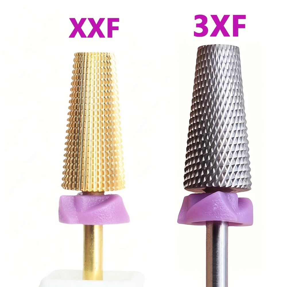 2pcs Steel Nail Drill Bits, Multi-functional High-hardness Steel, Xxf And 3xf, Suitable For Removing Gel And Cuticle, Professional Nail File, Nail Tool Accessory