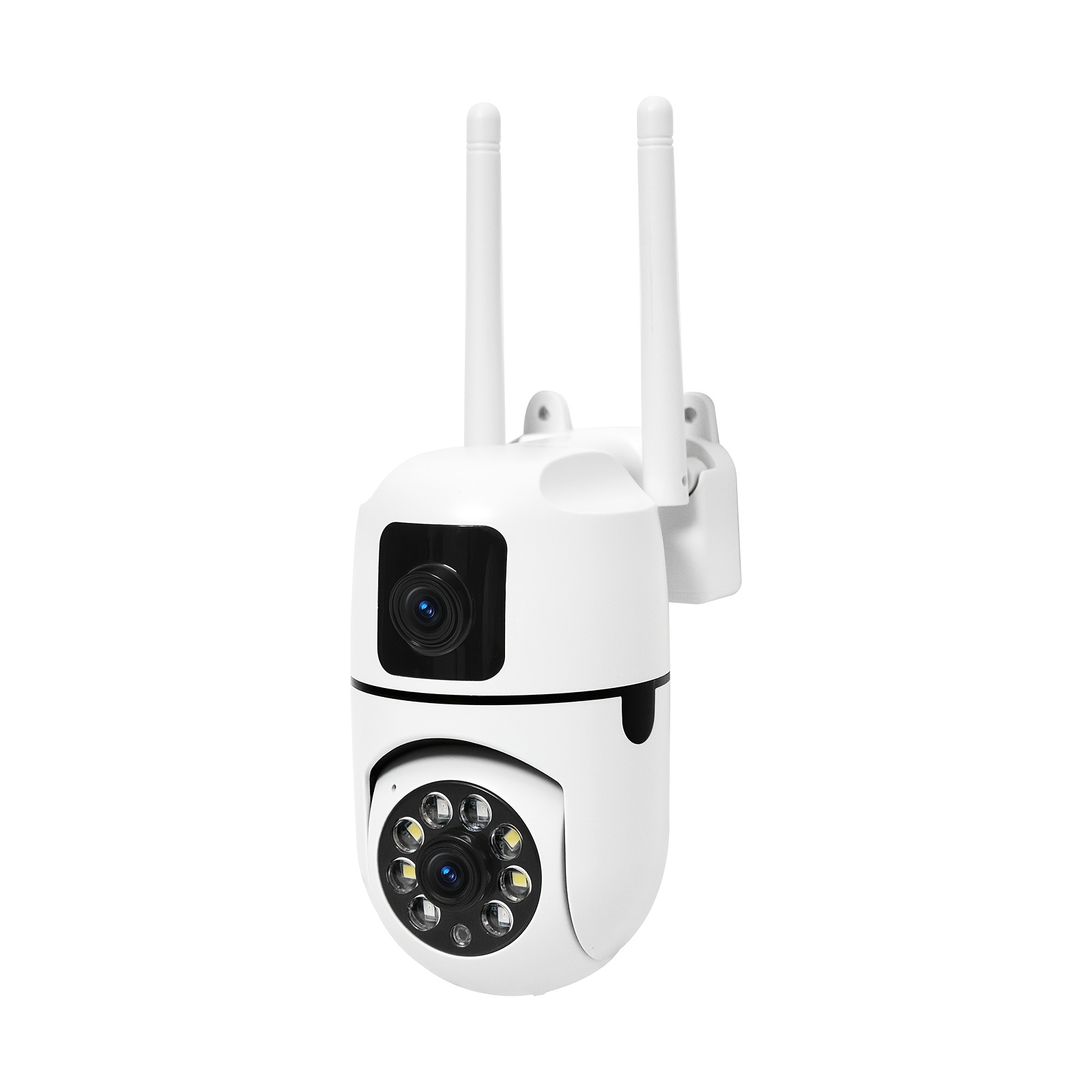 TEMU 3mp 3mp Dual Camera Full Hd Surveillance Camera 2.4g Wifi, Detection Dual Lens Dual Screen Dc5v Input Color Night Vision Talk Object