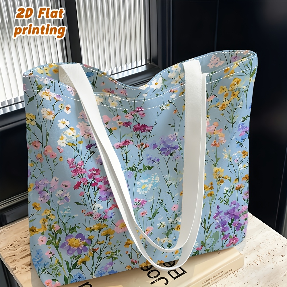 TEMU 1pc Colorful Pattern Printed Women's Shoulder Bag, Multi-functional Handbag, Hand/crossbody Use, Reusable, Exquisite , Suitable For Daily Use,