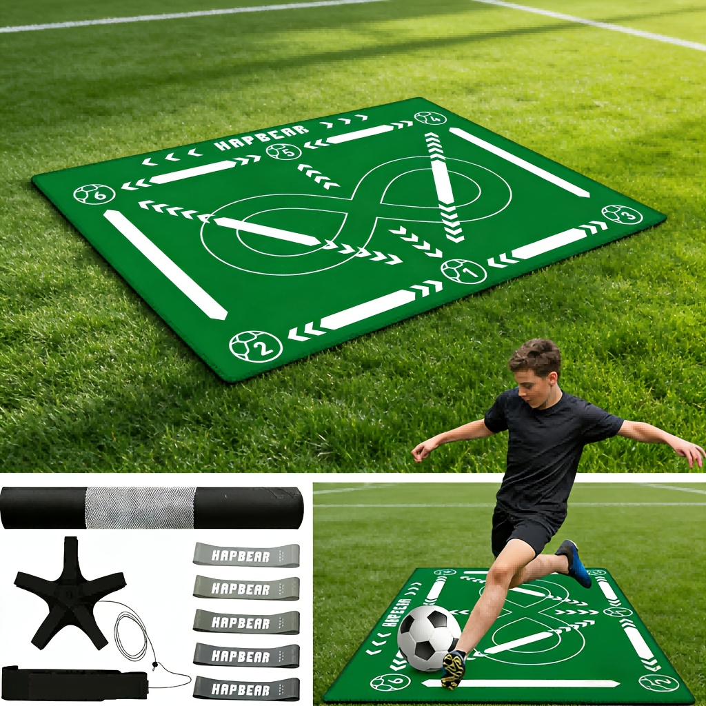1pc Football Training Mat Anti-slip Silent Indoor Soccer Training Mat