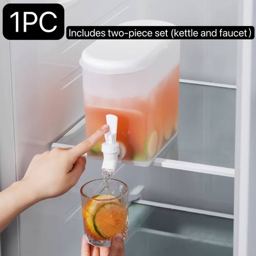 2pcs set 1 water jug 1 faucet kitchen plastic water jug 101 44oz plastic beverage dispenser bottle with faucet large capacity container refrigerator water jug with faucet pitcher lemonade bottle essential for