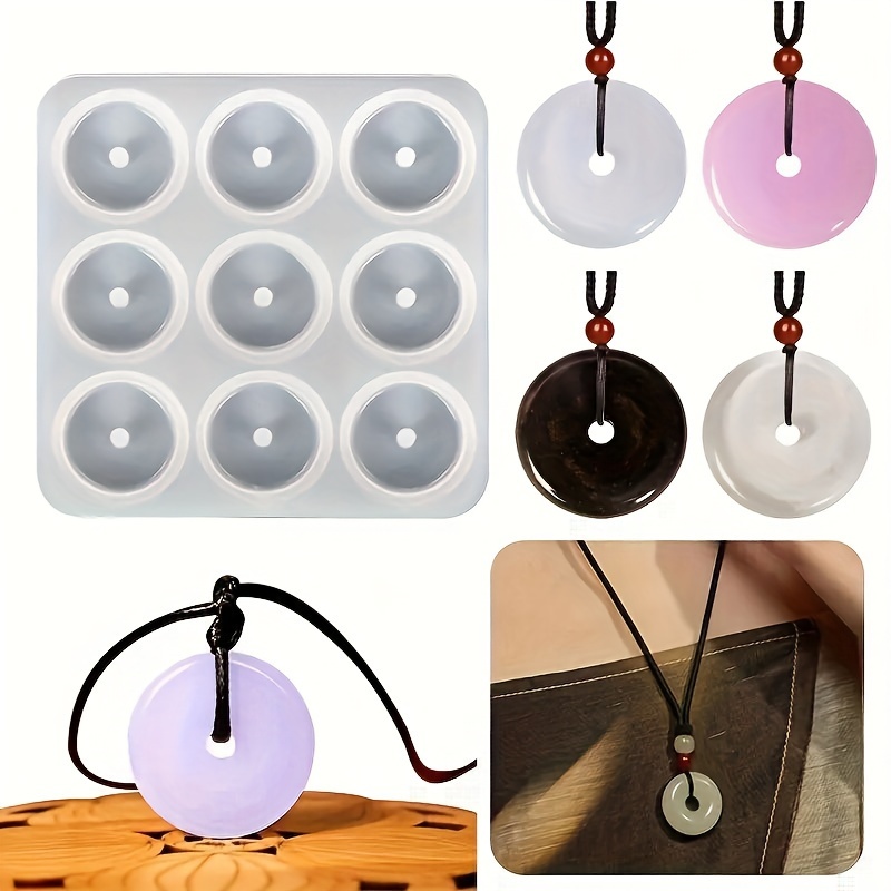 

3 Pcs Peace Button Diy Silicone Mold Personalized Pendant Jewelry Small Pendant Making Keychain Decorations Ornaments Handicrafts