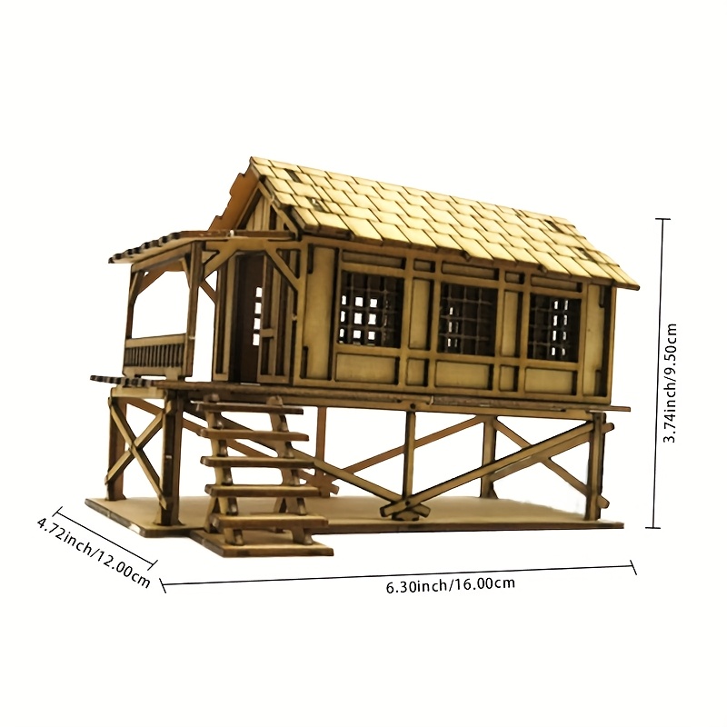 Wooden Jigsaw House Modeling Kit Accessories