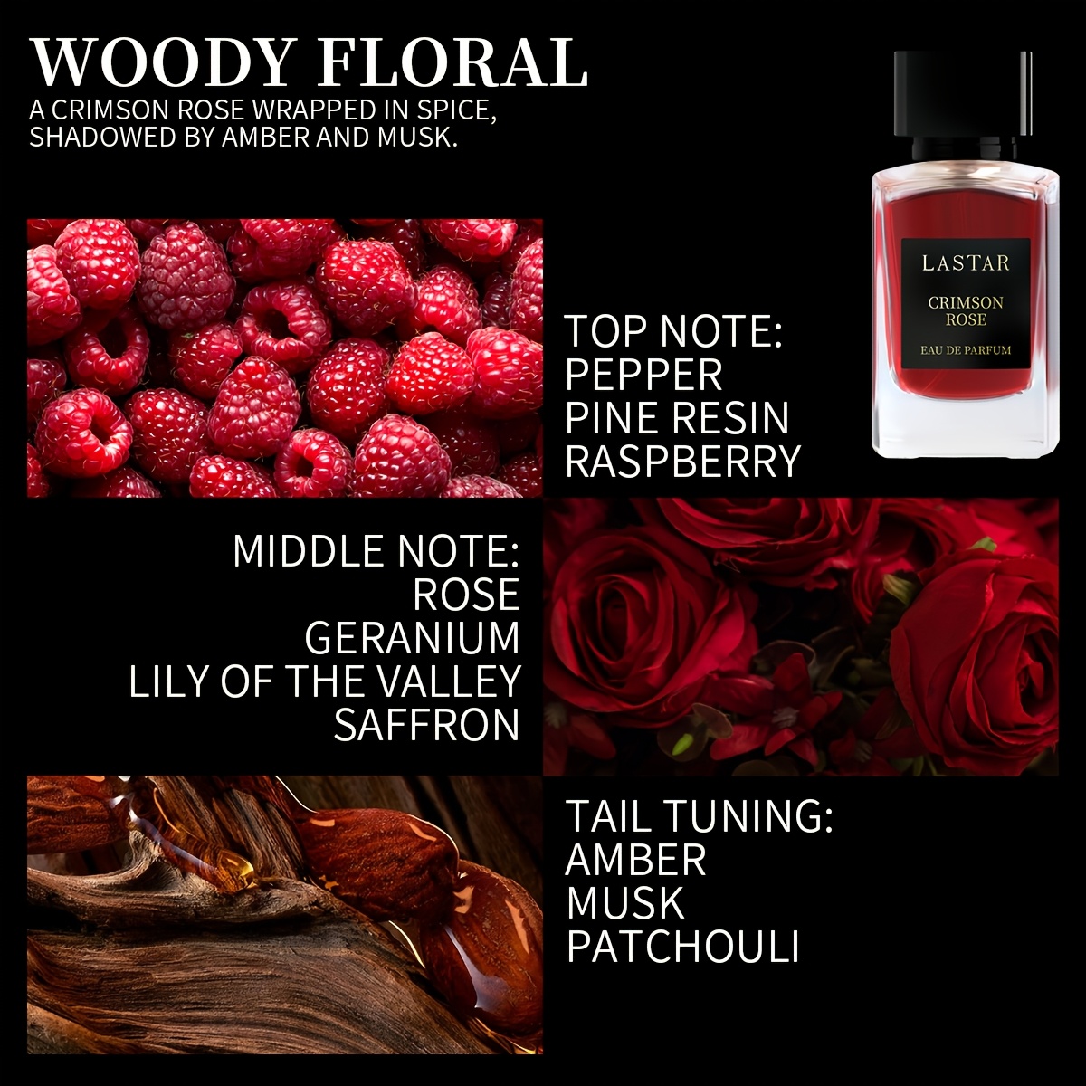lastar lady eau de parfum deodorant with a rich fragrance of rose and   notes the spicy scent adds     providing a unique   experience ideal for   and as a gift for valentines day or birthdays Product details 1