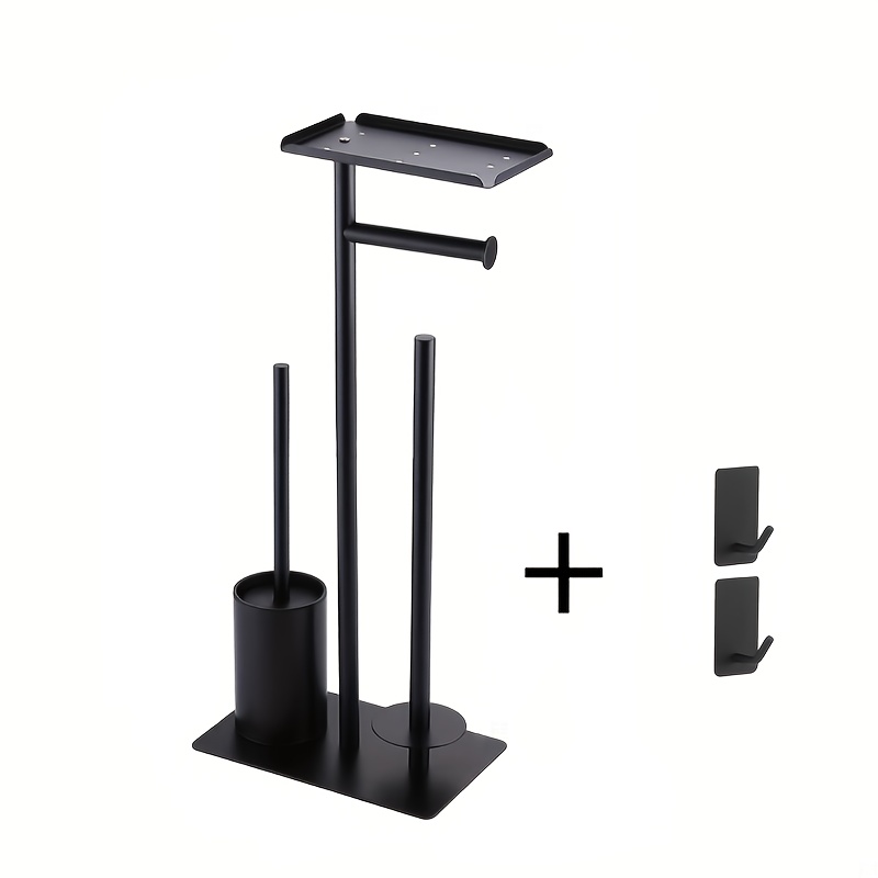 1pc Of A Toilet Paper Holder Featuring Storage, A Self-adhesive Wrought Bathroom Organizer, Toilet Paper Dispenser, Designed To , Perfect For Decorating Living Rooms Or Bathrooms