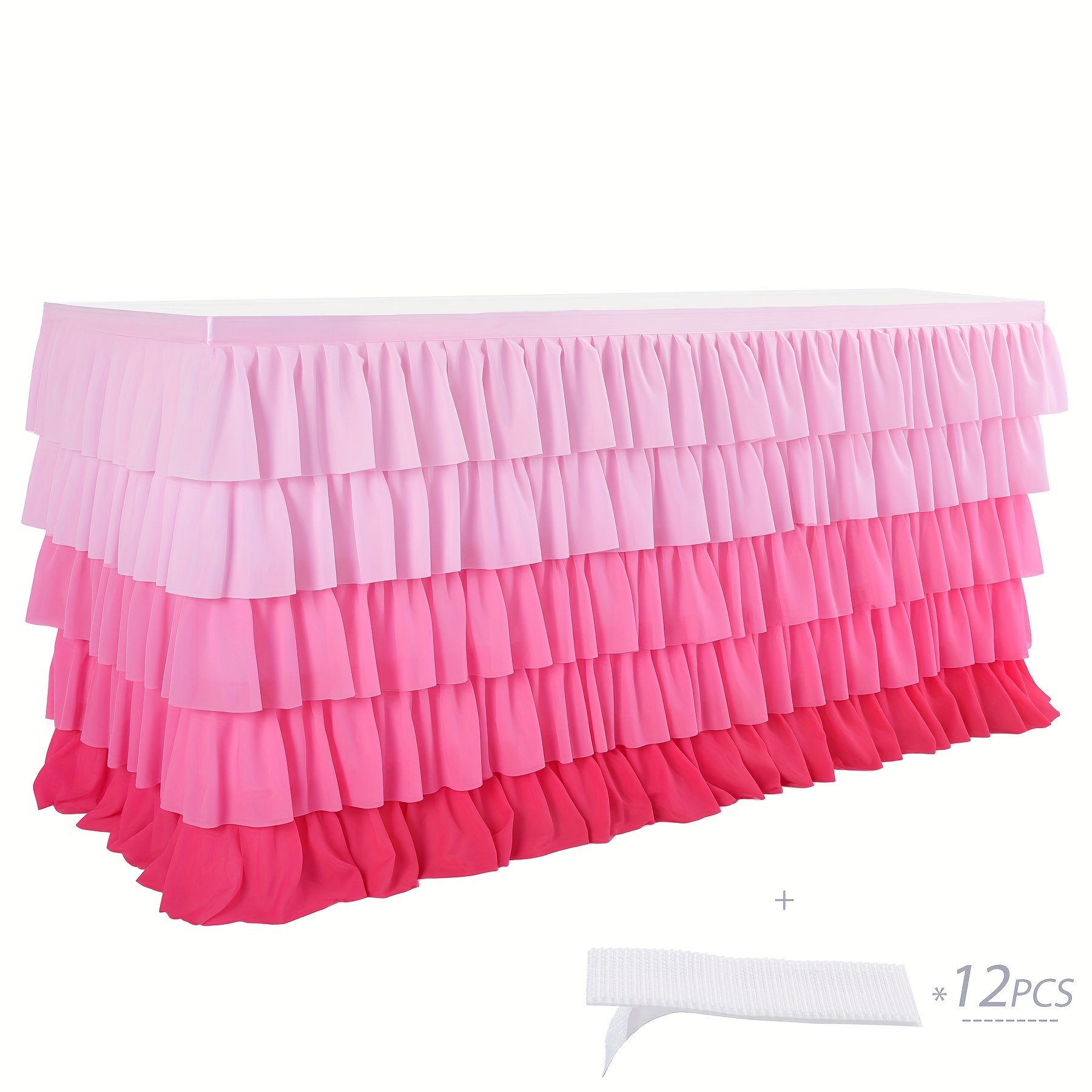 TEMU Tulle Table Skirt 6ft Tutu Table Skirt For Rectangle Table, Table Decorations Ruffle Table Skirting, Birthday Party, Wedding, Bridal Shower,