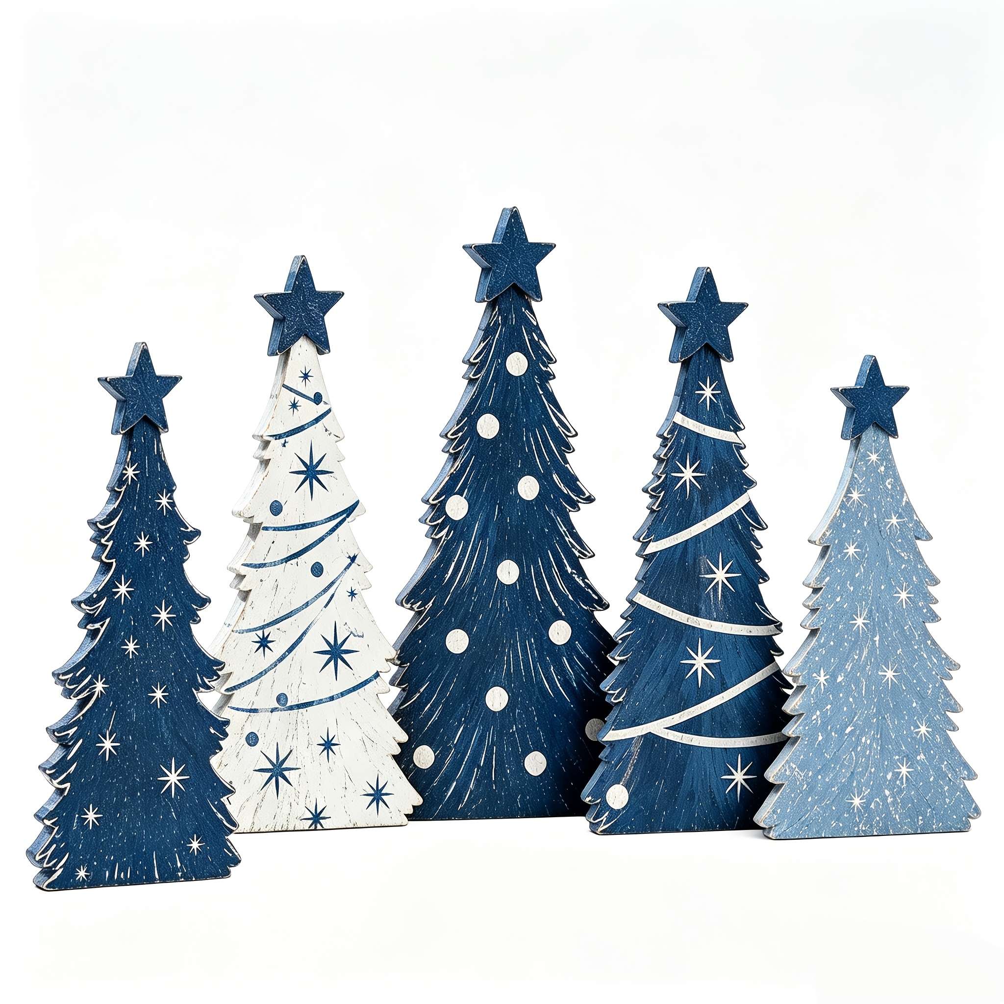 TEMU Wooden Christmas Tree Topper Centerpiece With Decorations - Artificial Table Decoration Suitable For Multi-tier Trays,coffee Tables,fireplace