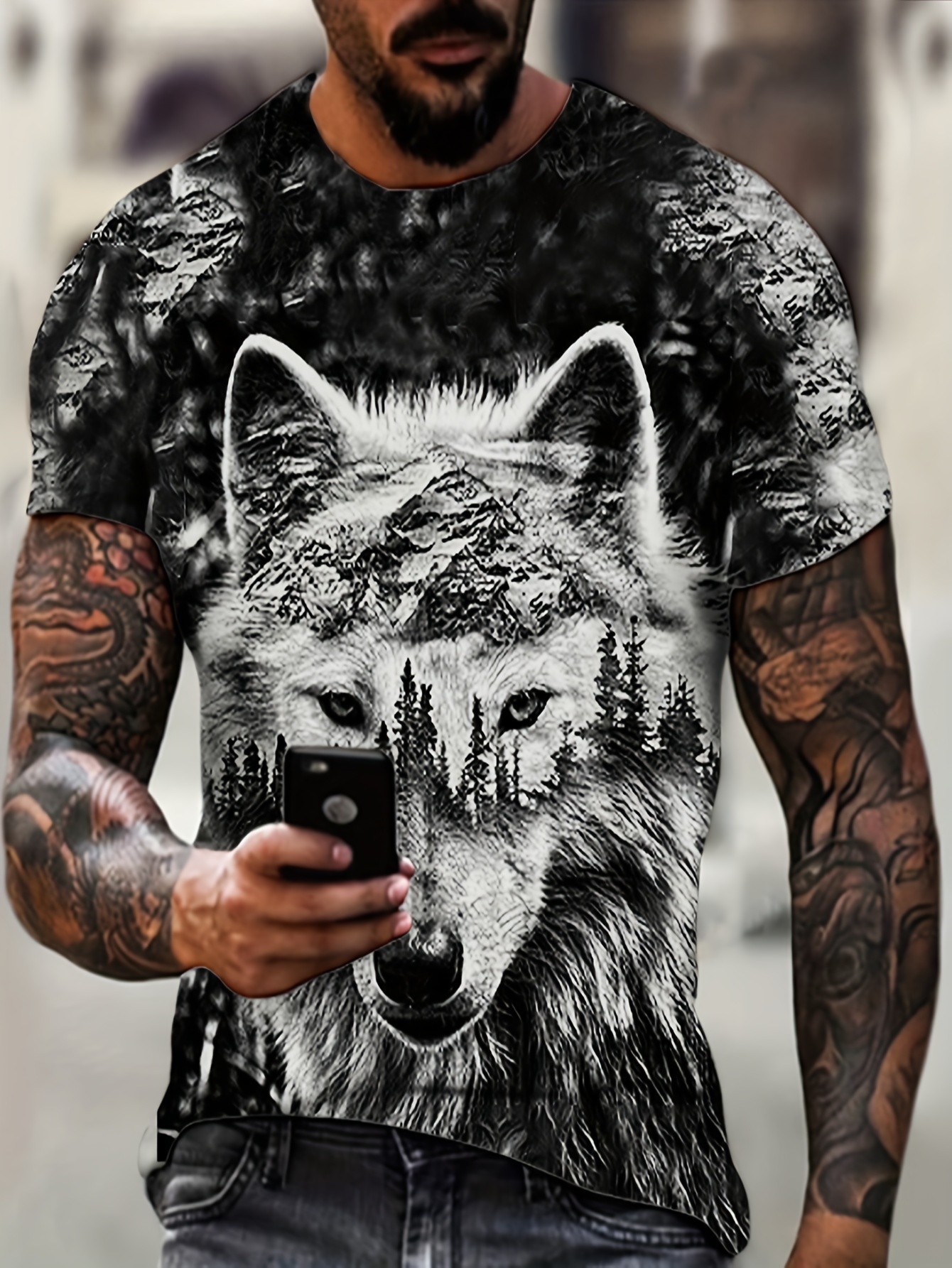 Plus Size Men's 3D Wold Graphic Print T-shirt Funky Causal Short Sleeve  Tees Summer Tops, Men's Clothing