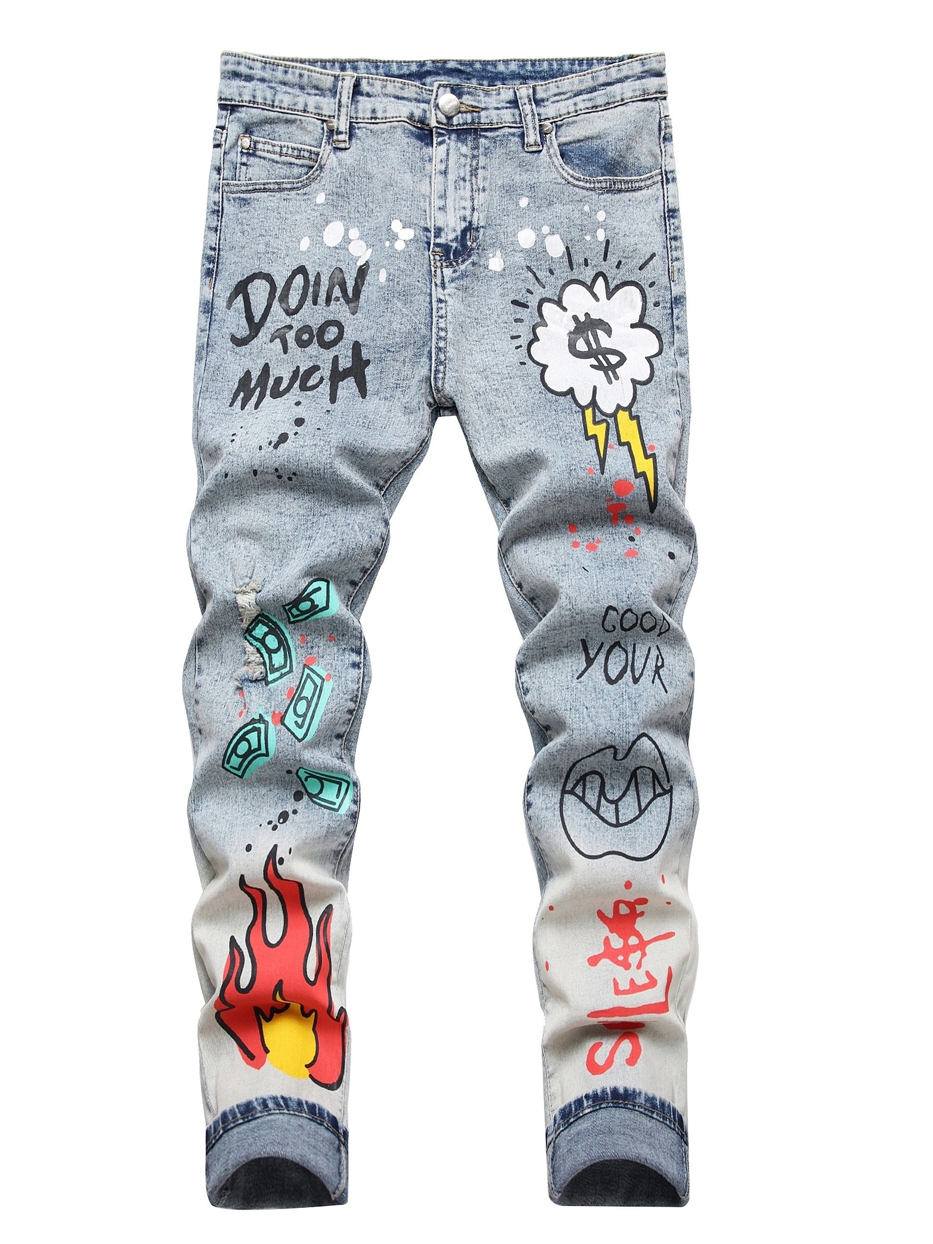 paint stained jeans - Google Search  Edgy jeans, Denim and supply, Paint  splatter jeans