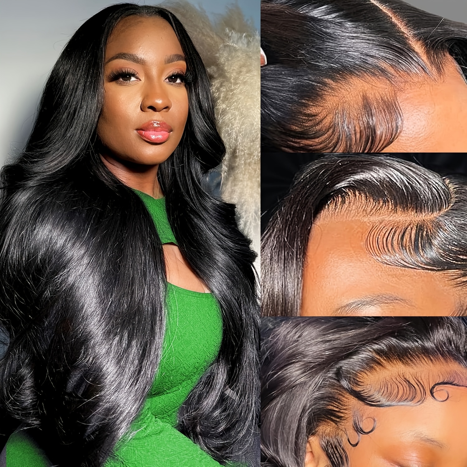 13x6 HD Transparent Lace Front Wig 20 Inch 180% Density Glueless Human Hair Amazon.com : HD Transparent Lace Front Wigs Human Hair 180  main image 4