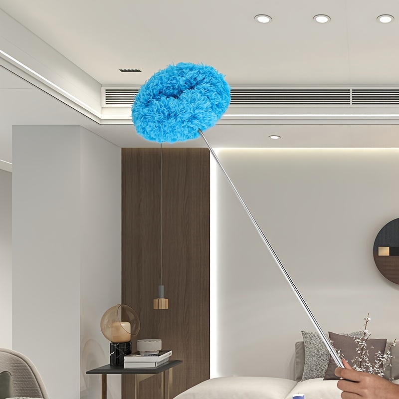 

1pc Ceiling Fan Duster With Extendable Pole - Detachable Brush For , Ideal For High Ceilings & Car Interiors