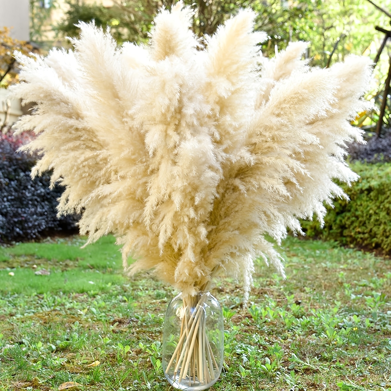 40" Inch 10 Stems Natural Pampas Grass Decor Tall, Pompas Grass, Tall Pampas Grass For Wedding, Party, Farmhouse, Boho Home Decor