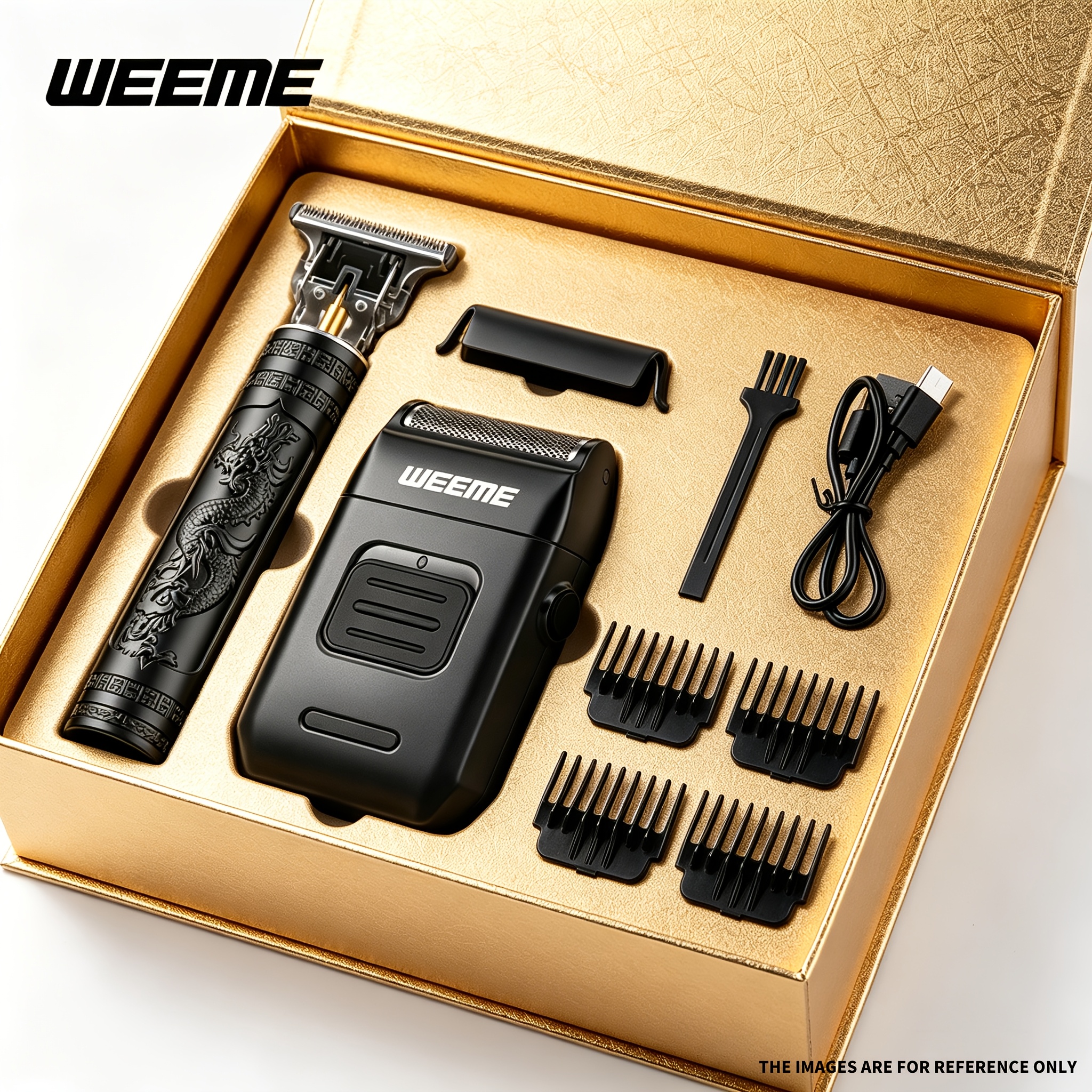 TEMU Weeme Professional Cordless Hair Trimmer & Grooming Kit For Men - Beard Trimmer, Barber Clippers, Nose Hair Trimmer & Electric Shaver Suitable