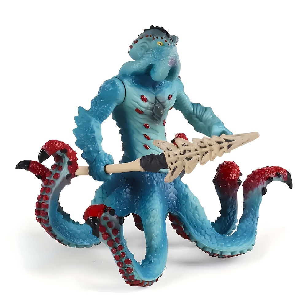 

Octopus Monster With Weapon Statue, Joints Movable Mythical Monster, Simulated Animal Model, Birthday Gift, Cake Decoration