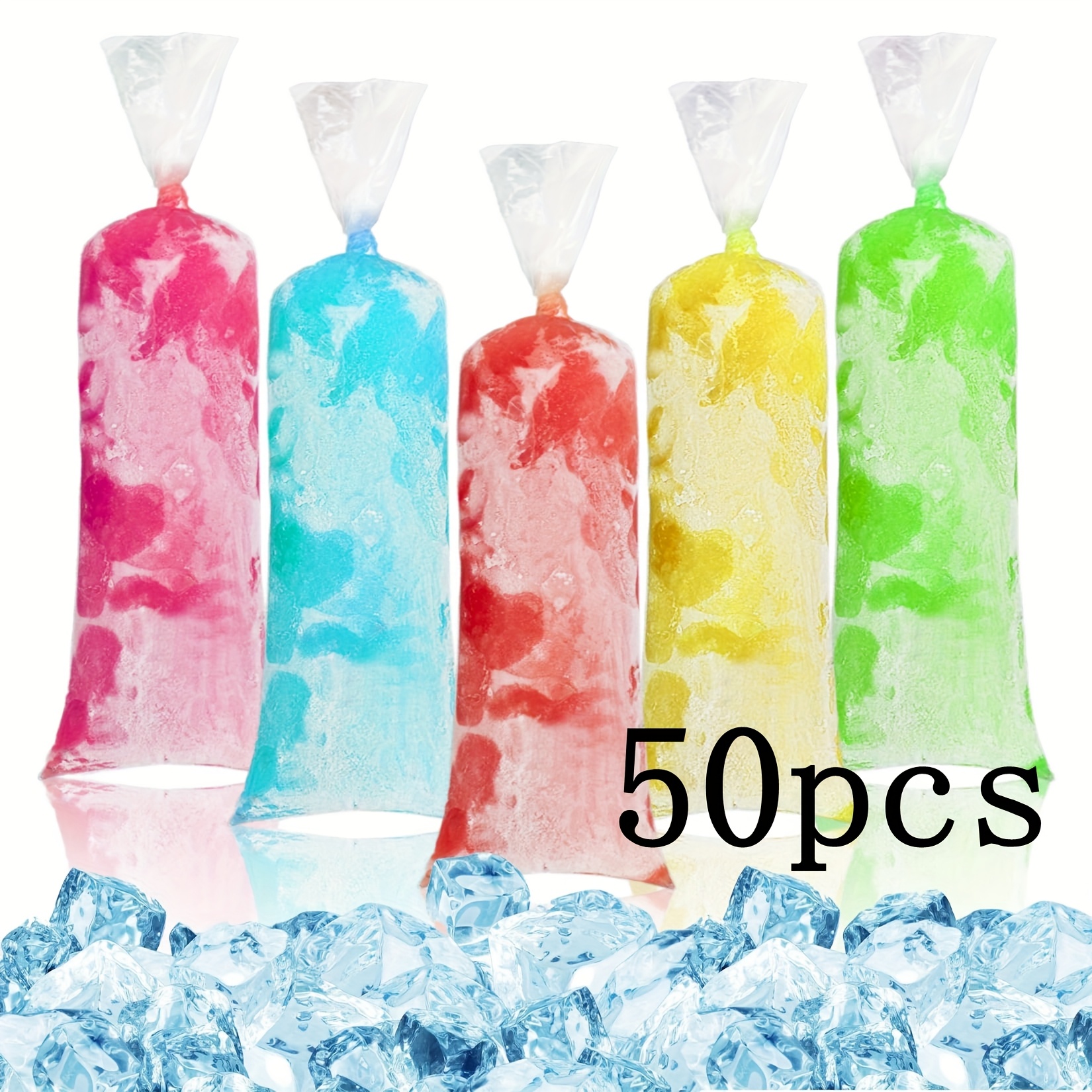 TEMU Disposable Ice Cream Mold Bags - 30x5.5cm/30x10cm, Pet Material, Making Yogurt, Candies, And Ice Creams, Reusable & , Ice Cream Accessories