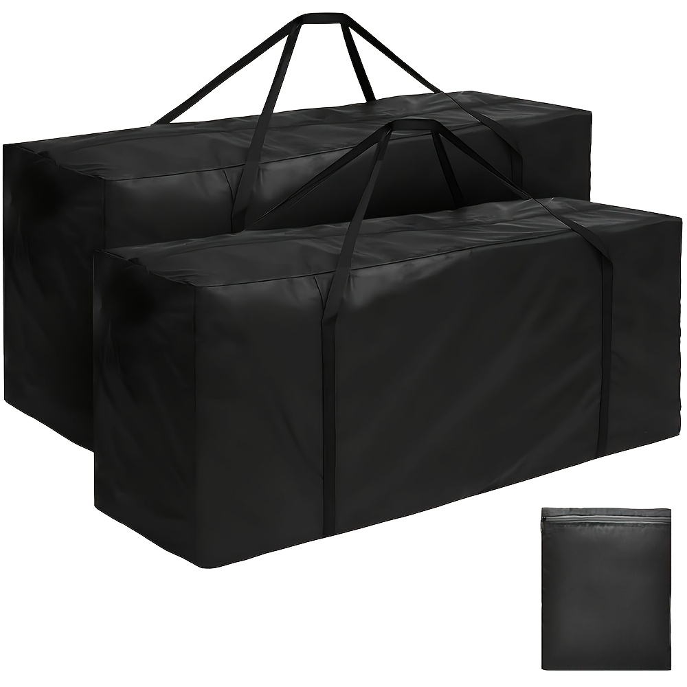 TEMU 2 Pack Large Moving Boxes Heavy Duty, 670l Extra Large Storage Bags With Zipper And Handles, Garden Furniture Cushion Storage Bag Christmas Tree