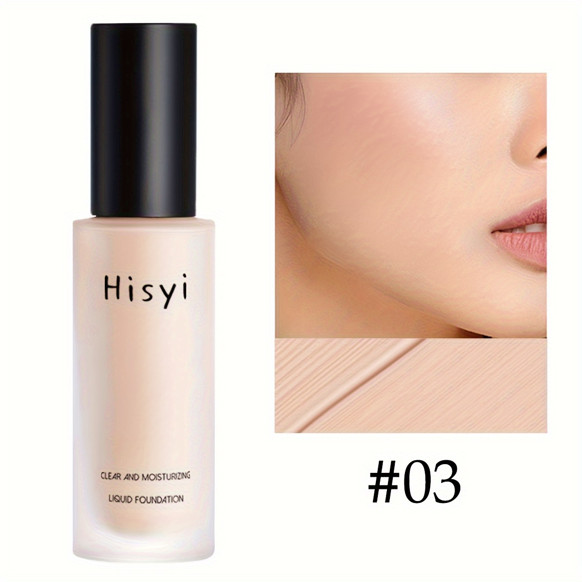 hiysiy lightweight liquid foundation cream   full coverage concealer for   skin tone smooth     for medium skin types in brown light brown   daily use Product details 6