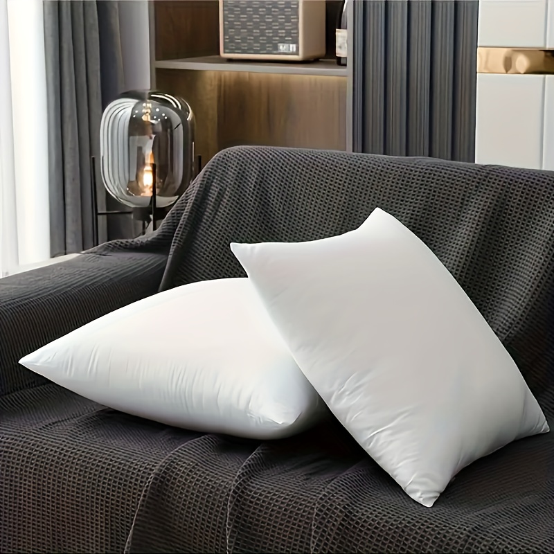 2/4pcs Of White Pillow Insert, Sofa Cushion Insert, High-elasticity Pillow Core, Polyester Fiber Filling, Suitable For Home Decoration, Bed, Sofa, Car