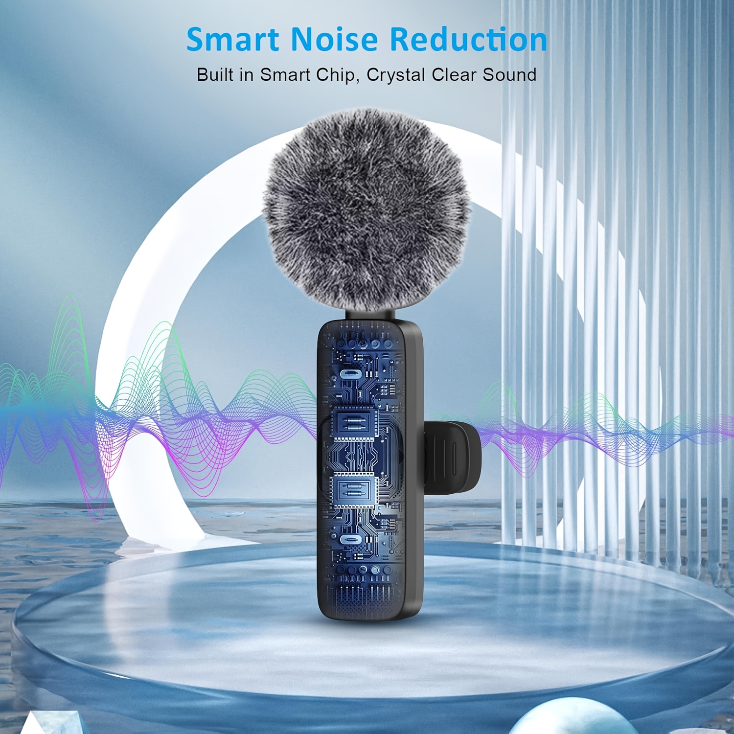 Kouzone Mini Microphone de Cravate Sans Fil USB-C pour Utilisation Extérieure Printemps, Compatible avec les Appareils Android - Microphone à Pince à Réduction de Bruit pour l'Enregistrement, Adapté pour l'Enregistrement Vidéo, Tiktok, Vlog avec Audio Clair et Réduction du Bruit