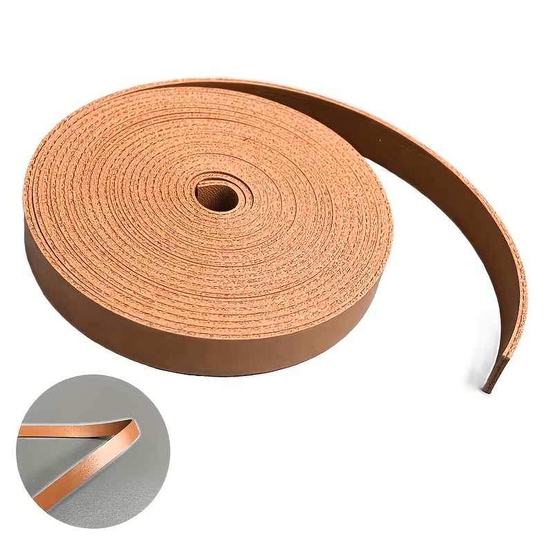TEMU 1 Roll Of Double-sided Pu Leather - 78.74 Inches Long X 0.49 Inches Wide, Suitable For Furniture Making, Crafts, And Decoration Of Shoes And