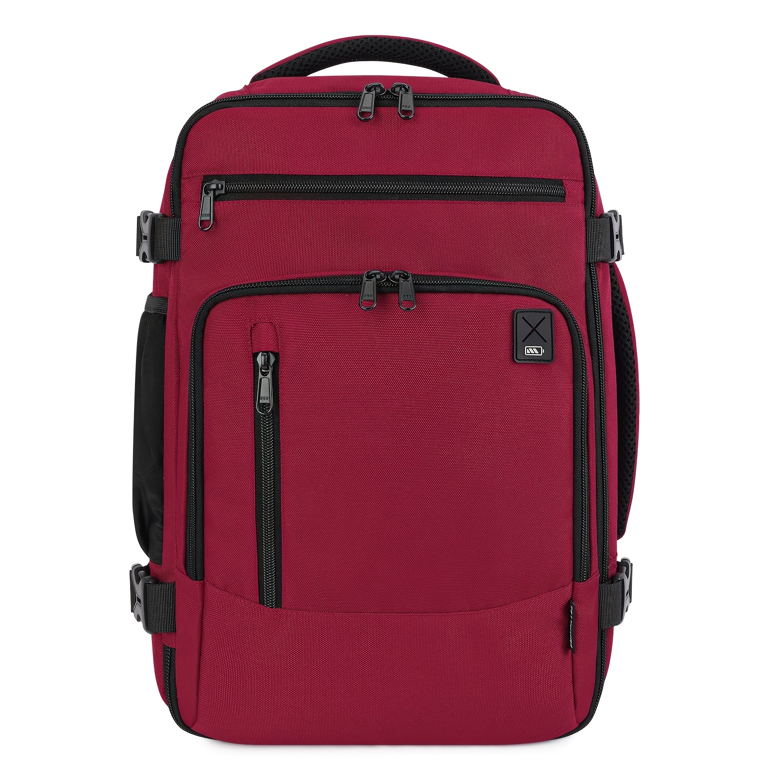 E-shop 20L Kabinenrucksack – Leichter Handgepäck-Koffer mit Unterseitenkompatibilität, Mehrere Reißverschlussfächer & Seitentaschen – Robuster