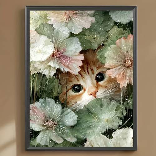 5d diamond painting kit kitten maze pattern suitable for adult or beginner full diamond embroidery painting hot stamping pasting point diamond painting cross stitch art wall decoration used for
