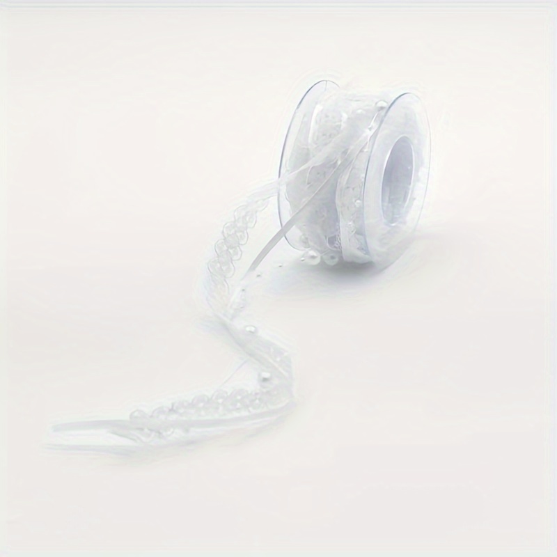 Gypsophila Design White Glossy Plastic Beads Chain Lace - Temu United  Kingdom