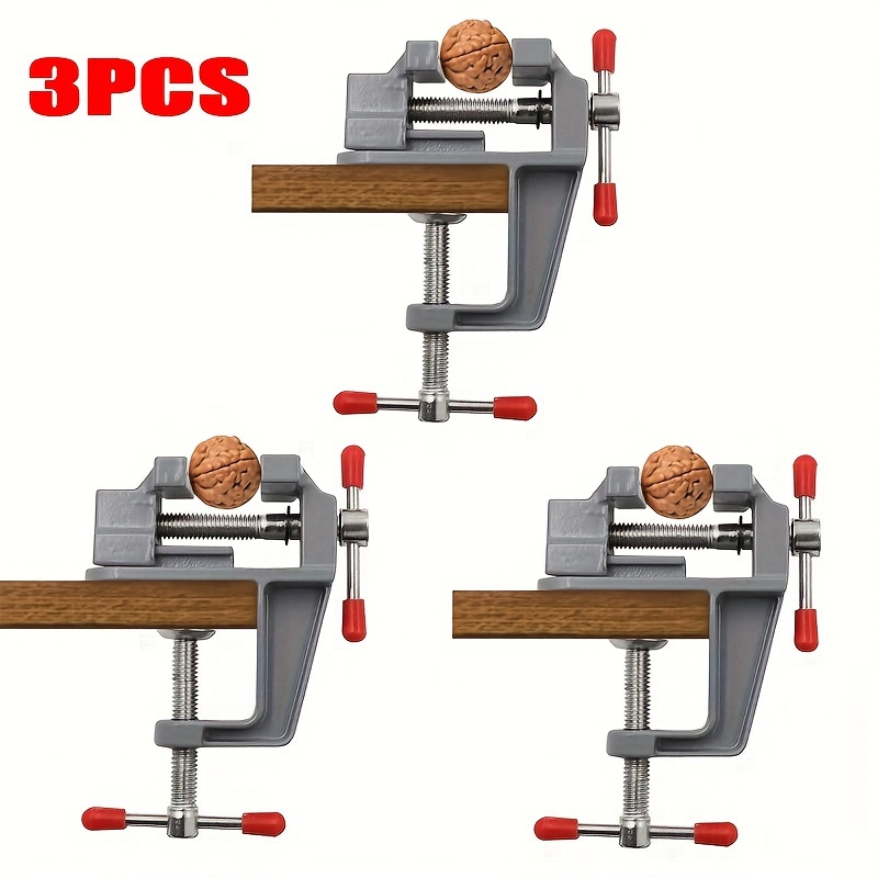 TEMU AIRAJ Mini étau de table multifonctionnelle 3 pièces, pince universelle rotative à 360° avec bouton de réglage rapide pour , le perçage, le