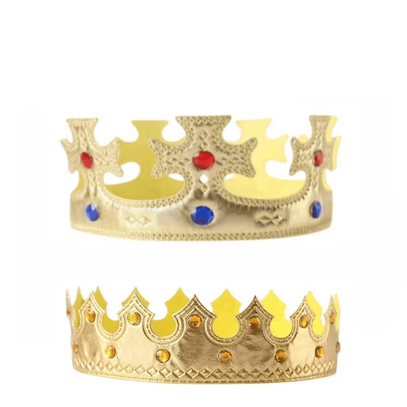 TEMU 2 couronnes de fête, ajustement confortable et réglable, accessoires de costume d'anniversaire
