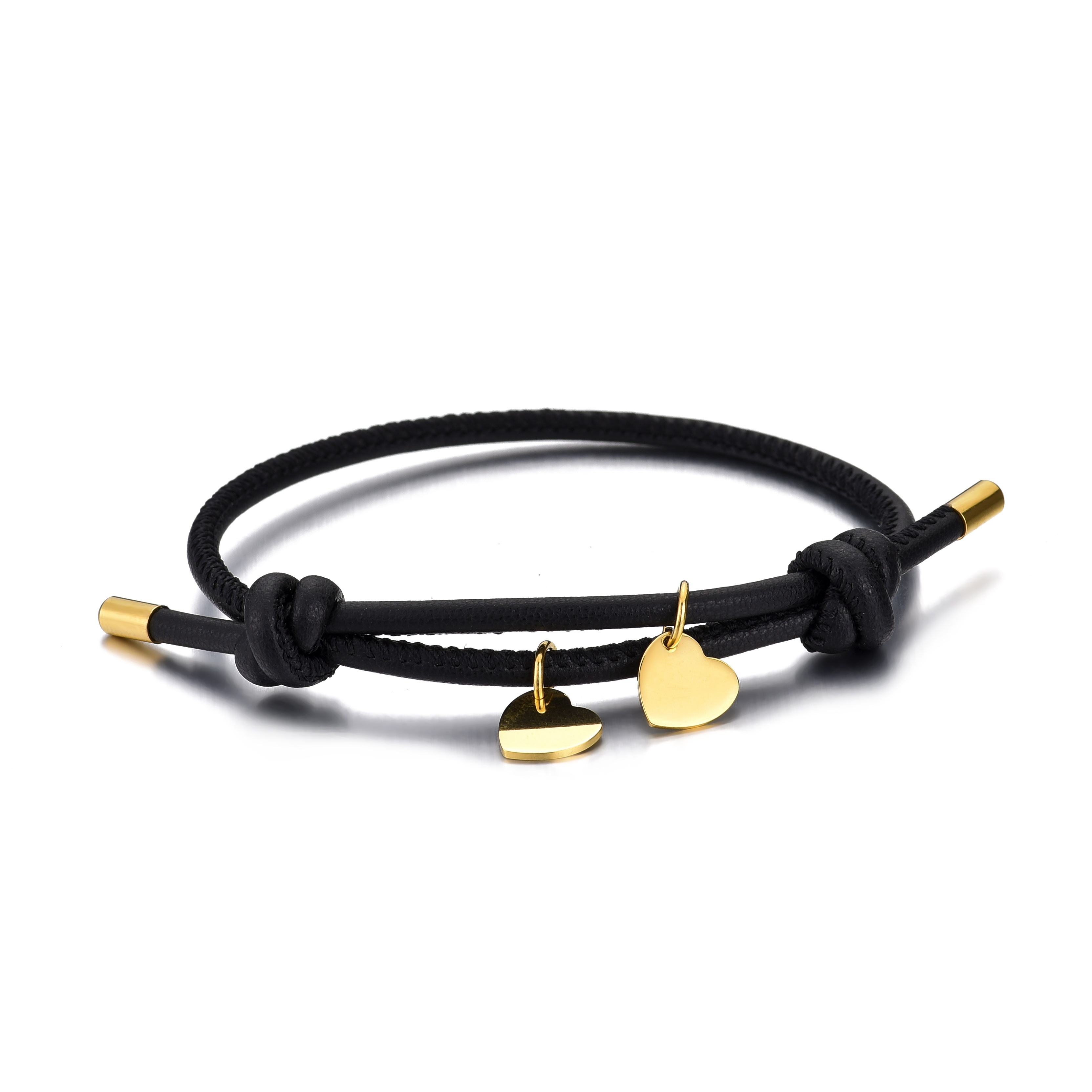 

1 Pcs Personalized Leather Bracelet With Heart Charm Custom Engraving Adjustable Strap Multiple Colors Rope Creative Gifts For Women
