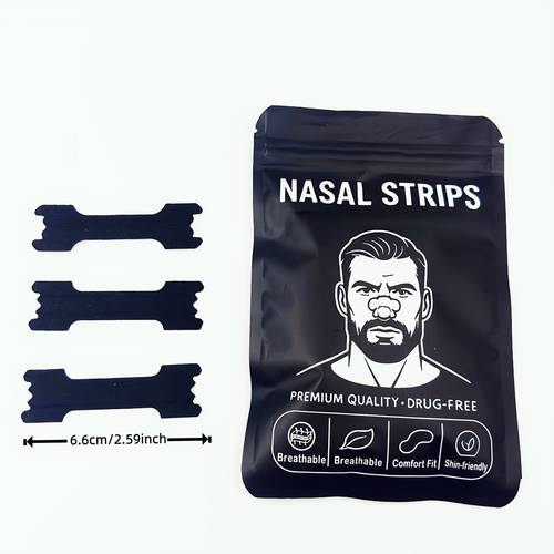 120pcs Black Breathable Nose Strips, Soft Lightweight Flexible Adhesive Strips, Comfortable Fit for Sports, Running, Cycling, Work And Daily Activities