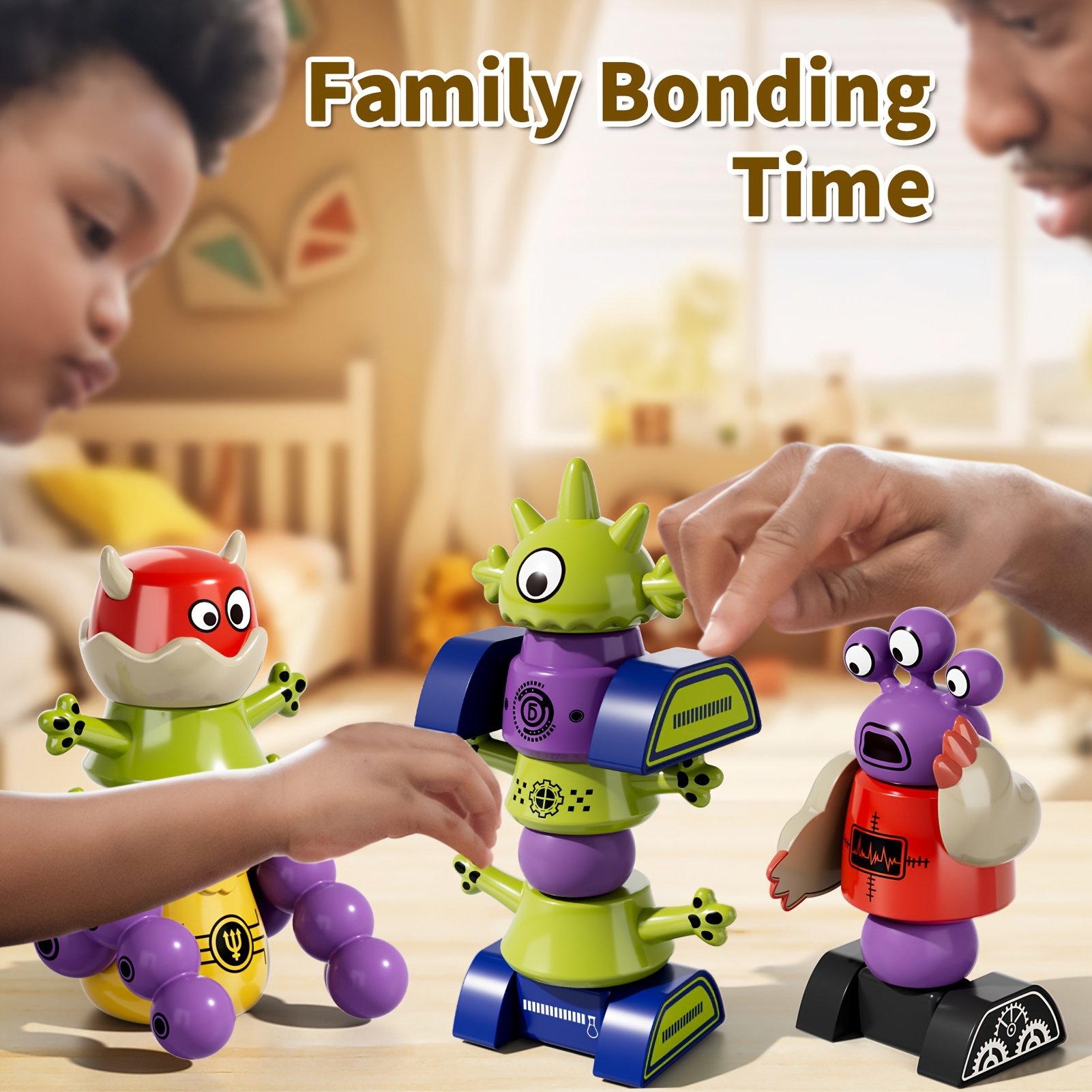33pcs Magnetic Monster Robot Construction Set with Storage Box