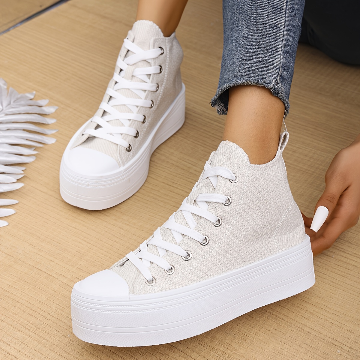 Deportivas Mustang Blancas Altas Calzado Tallas Grandes Mustang