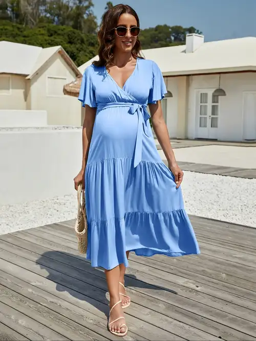 flowy dress maternity photos Marie